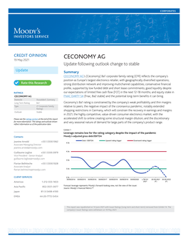 Moody's Credit Opinion