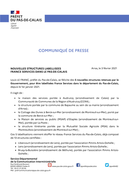 Communiqué De Presse