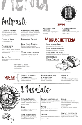 AUTÉNTICA COMIDA Italiana