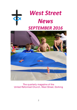 West Street News SEPTEMBER 2016