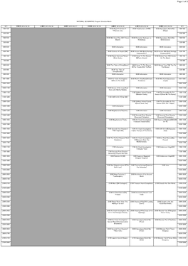 NATIONAL GEOGRAPHIC Program Schedule March