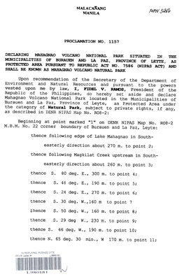 Proclamation No. 1157, February 3, 1998