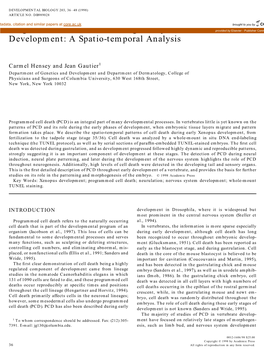 Programmed Cell Death During Xenopus Development