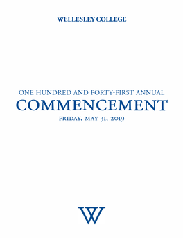 2019 Commencement Program