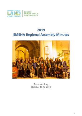 Minutes 2019 EMENA Regional Assembly in Torrecuso