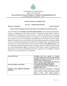 Government General Degree College at Gopiballavpur-II P