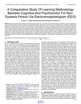 A Comparative Study of Learning Methodology Between Cognitive and Psychomotor for Non- Dyslexia Person Via Electroencephalogram (EEG)