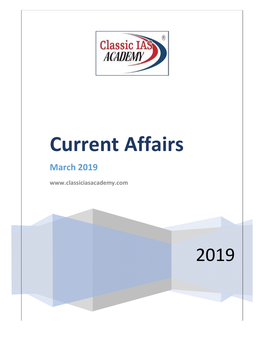 Current Affairs March 2019