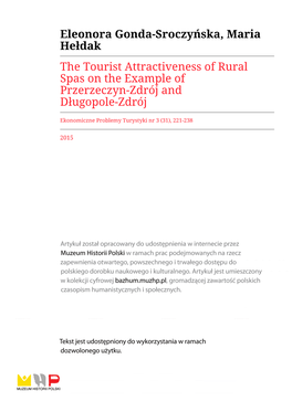 The Tourist Attractiveness of Rural Spas on the Example of Przerzeczyn-Zdrój and Długopole-Zdrój