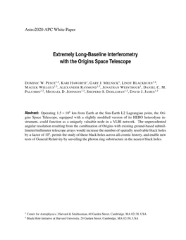 Extremely Long-Baseline Interferometry with the Origins Space Telescope