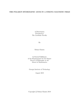 The Polaron Hydrogenic Atom in a Strong Magnetic Field A