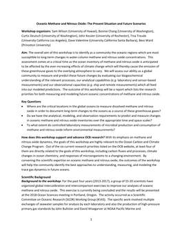 1 Oceanic Methane and Nitrous Oxide