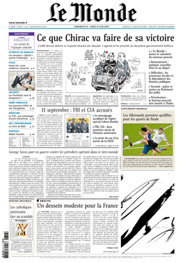 LE MONDE/PAGES<UNE>