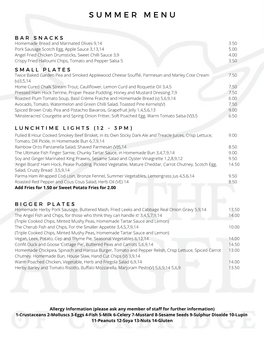 Lunch & Dinner Menu