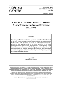 A New Dynamic in Global Economic Relations