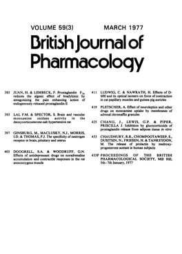 Pharmacoloqy