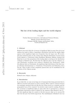 Law of the Leading Digits and the Ideological Struggle for Numbers