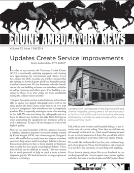 Fall 2016 Updates Create Service Improvements Alison Lacarrubba, DVM, DABVP