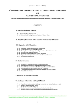 Comparative Analysis of Asian Securities Regulaors