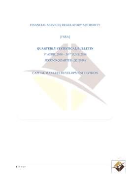 [FSRA] QUARTERLY STATISTICAL BULLETIN 1St APRIL 2018