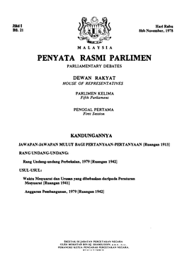 Penyata Rasmi Parlimen