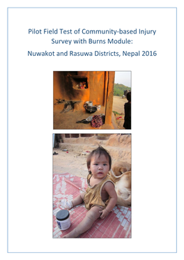 Pilot Field Test of Community-Based Injury Survey with Burns Module: Nuwakot and Rasuwa Districts, Nepal 2016
