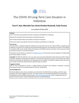 COVID-19 Long-Term Care Situation in Indonesia