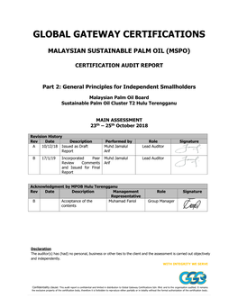 Global Gateway Certifications