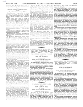 CONGRESSIONAL RECORD— Extensions of Remarks E429 HON