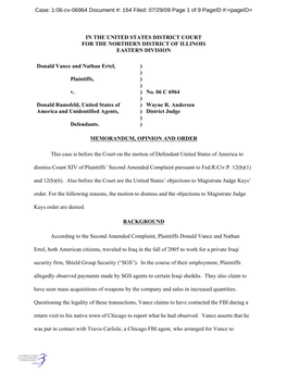 1:06-Cv-06964 Document #: 164 Filed: 07/29/09 Page 1 of 9 Pageid