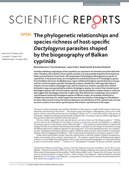 The Phylogenetic Relationships and Species Richness of Host-Specific Dactylogyrus Parasites Shaped by the Biogeography of Balkan