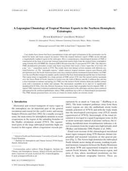 Downloaded 10/05/21 10:59 AM UTC 988 JOURNAL of CLIMATE VOLUME 23