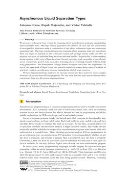 Asynchronous Liquid Separation Types