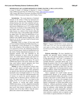 Mineralogy of Layered Deposits in Terby Crater, N