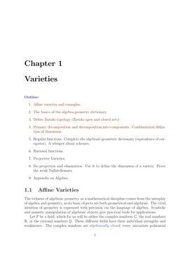 Chapter 1 Varieties