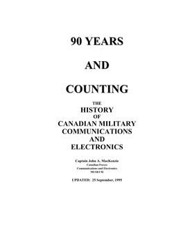 The History of Canadian Military Communications and Electronics