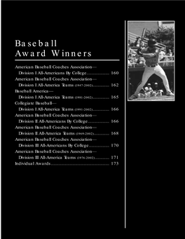 Official 2003 NCAA Baseball & Softball Records Book