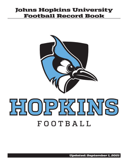 Johns Hopkins University Football Record Book