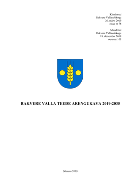 Rakvere Valla Teede Arengukava 2019-2035