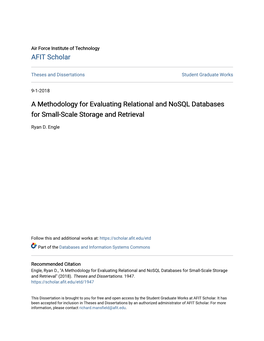 A Methodology for Evaluating Relational and Nosql Databases for Small-Scale Storage and Retrieval