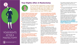 Your Rights After a Mastectomy