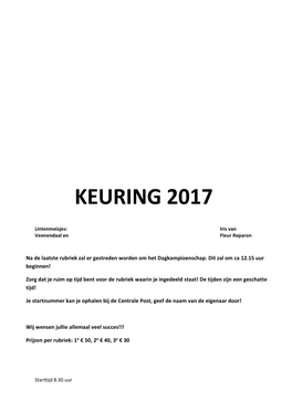Keuring 2017