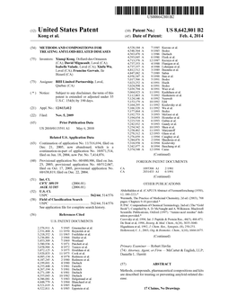 (12) United States Patent (10) Patent No.: US 8,642,801 B2 Kong Et Al