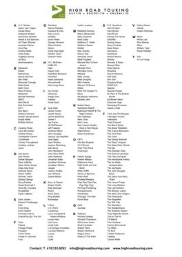 High Road Touring Roster