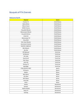 Bouquets of FTA Channels