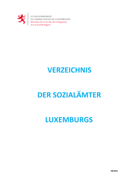 Verzeichnis Der Sozialämter Luxemburgs