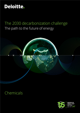Chemicals the 2030 Decarbonization Challenge | the Path to the Future of Energy