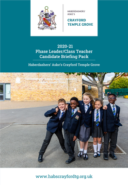 2020-21 Phase Leader/Class Teacher Candidate Briefing Pack