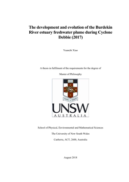 The Development and Evolution of the Burdekin River Estuary Freshwater Plume During Cyclone Debbie (2017)