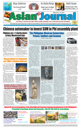 Chinese Automaker to Invest $8M in Phl Assembly Plant